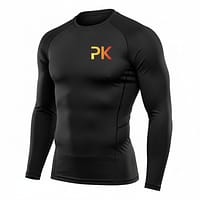 thermique_noir Sous-maillot de foot thermique Frost-Shield noir à manches longues.