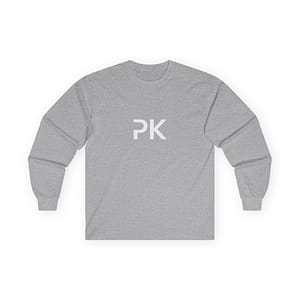 12947358160311990492_2048.jpeg T-shirt manches longues vintage PrimeKick gris chiné au style minimaliste.