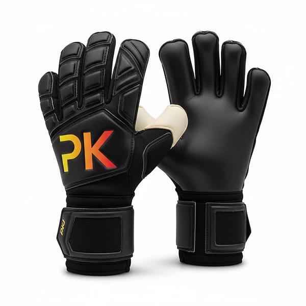 gants_noir Gants de gardien de foot Pro Grip noirs avec paume en latex allemand blanc.