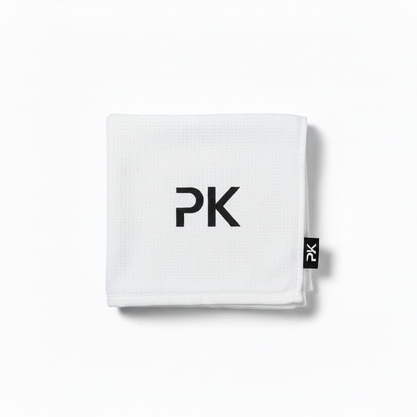 serviette Serviette sport microfibre Dry-Tech PrimeKick coloris blanc pliée de façon compacte.